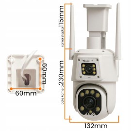 Kamera IP Orllo TZ8 Dual 4MP+4MP 4G SIM LTE Wi-Fi