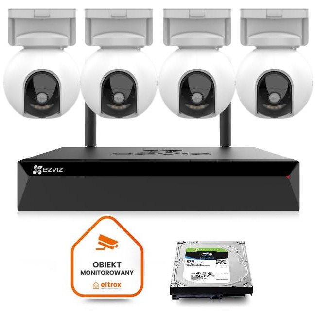 Zestaw do monitoringu Wi-Fi EZVIZ 4x HB8 2K+ (4MP) typ-C