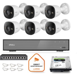 Zestaw monitoringu Imou 6x kamera PS3E-8Q0 8MP POE
